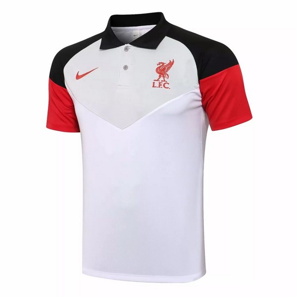 Polo Liverpool 2021-22 Gris Blanc